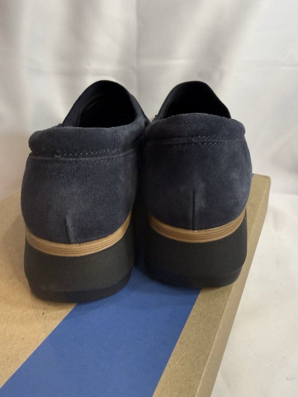 Clarks Size 11 M Zylah Sky Navy Suede Shoes Women’s Comfort - Picture 6 of 11